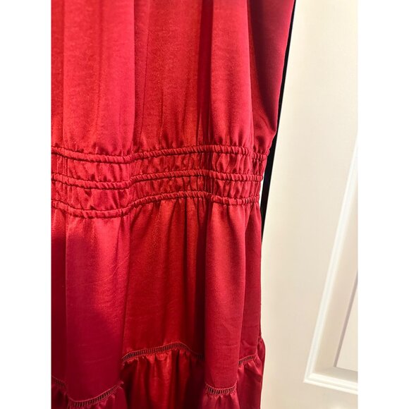 Lost‎ + Wander Fleur Halter Maxi Dress in burgundy XL - Picture 3 of 8